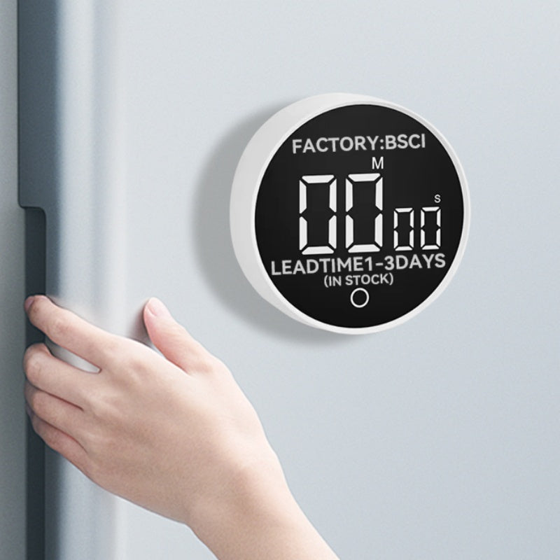 Round Wall Mount Led Rotary Timer Magnetic Cooking