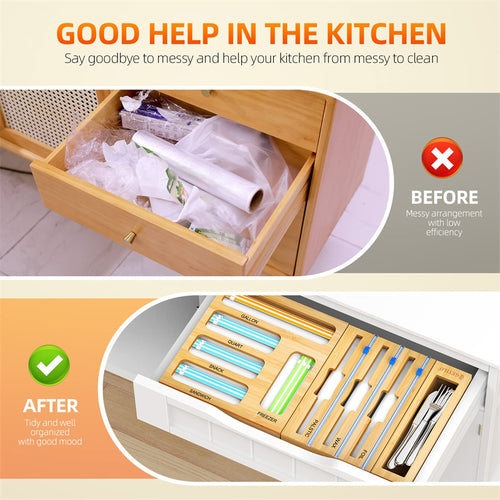 bamboo shelf organizer