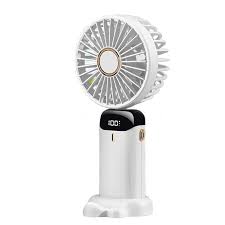 Mini Portable Handheld Fan Foldable Neck Hanging Fans 5 Speed USB Rechargeable Fan with Phone Stand and Display Screen 800mAh