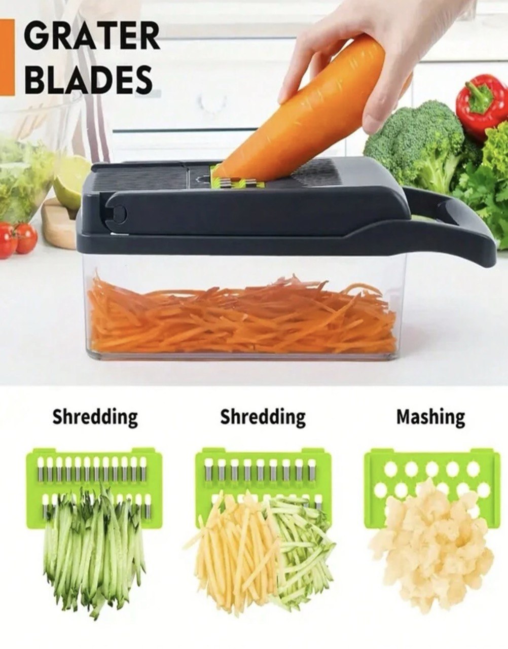 Fruit Vegetable Chopper Food Grade Kitchen
