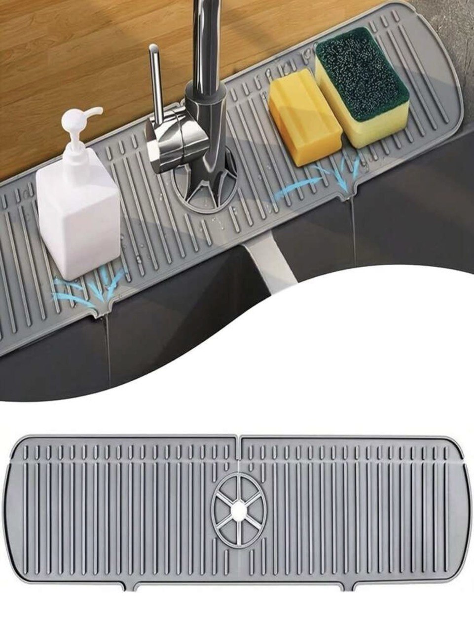 Non-Slip Mat Quick Drying Dish Drain Pad Kitchen